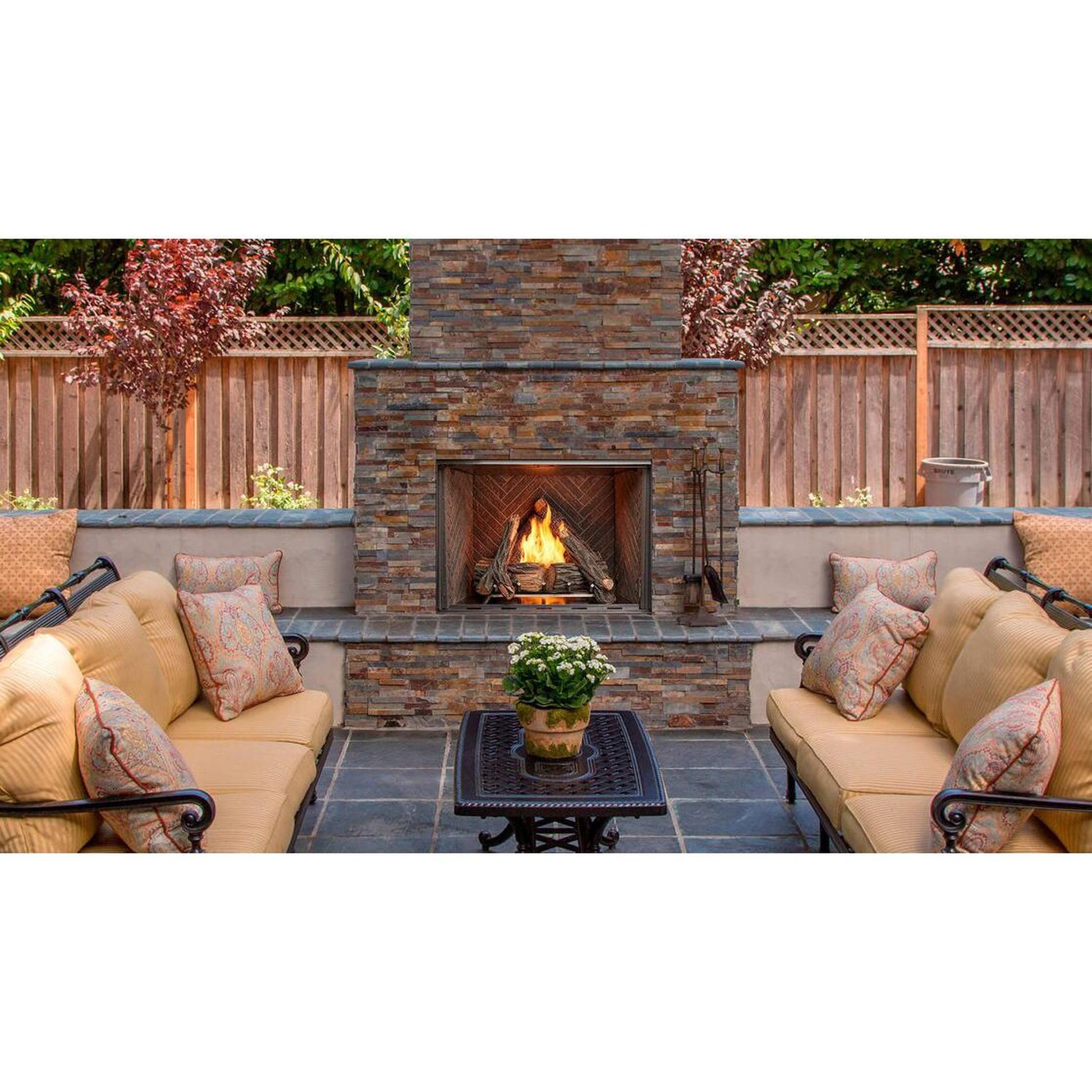 Majestic Courtyard 42" Traditional Outdoor Vent-Free Natural Gas Fireplace With IntelliFire Ignition System