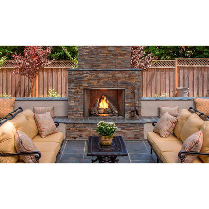 Majestic Courtyard 42" Traditional Outdoor Vent-Free Natural Gas Fireplace With Traditional Stacked Concrete Refractory and IntelliFire Ignition System