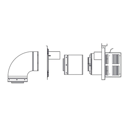 Majestic DVP Horizontal Termination Kit With Long Flue