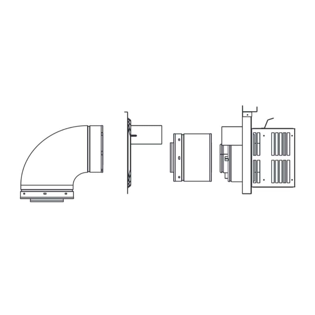 Majestic DVP Horizontal Termination Kit With Short Flue