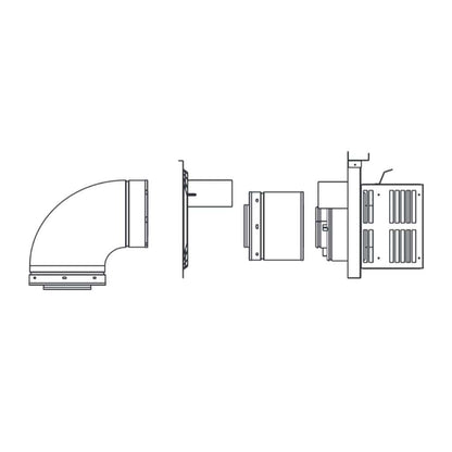 Majestic DVP Horizontal Termination Kit With Short Flue