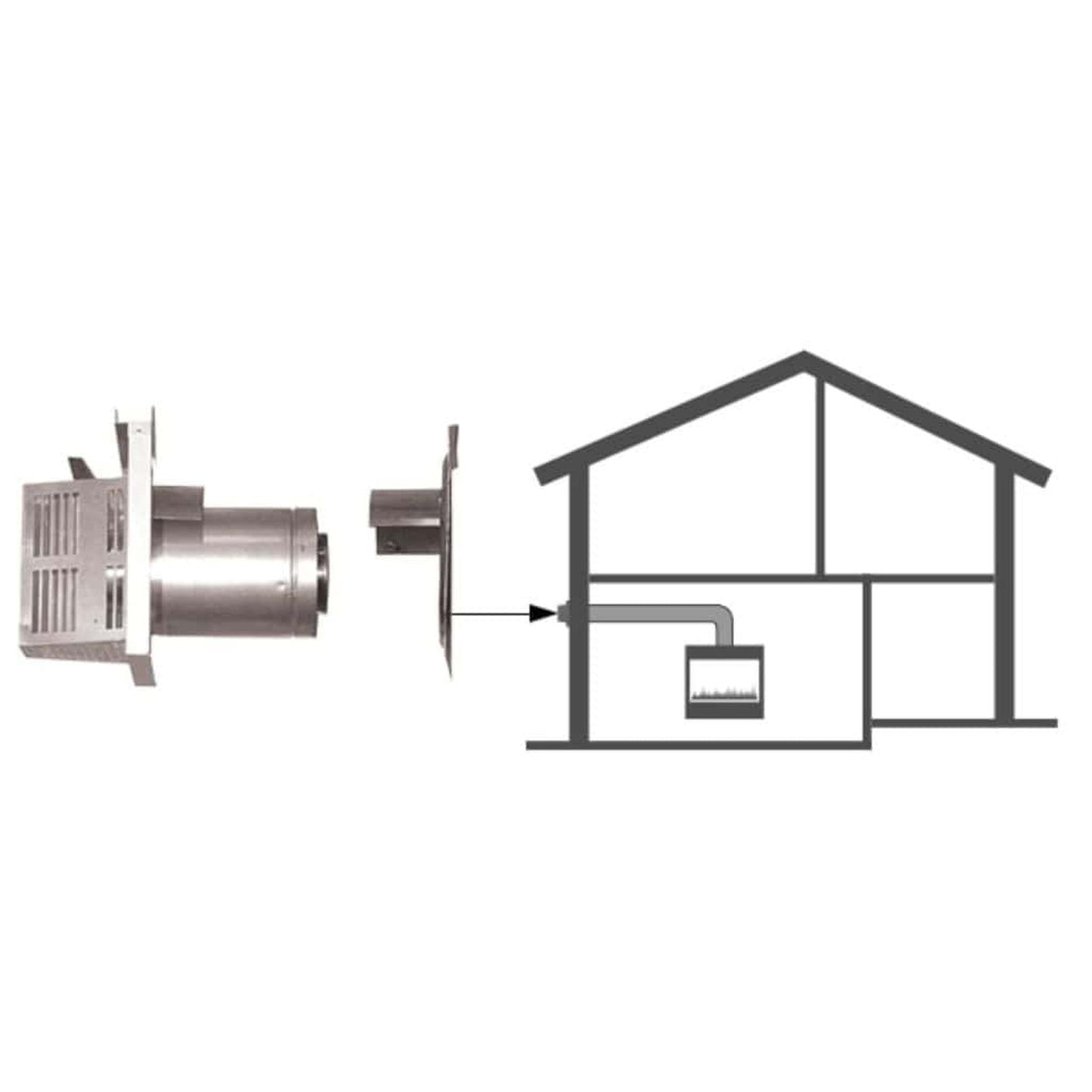 Majestic DVP Horizontal Termination Cap With Long Flue