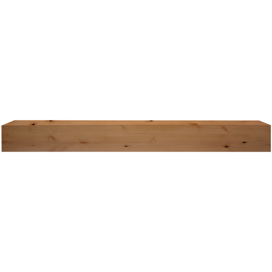Majestic Design Series Ozark 48" Unfinished Distressed Knotty Alder Transitional Style Wood Mantel Shelf With Custom New Gray Stain Color