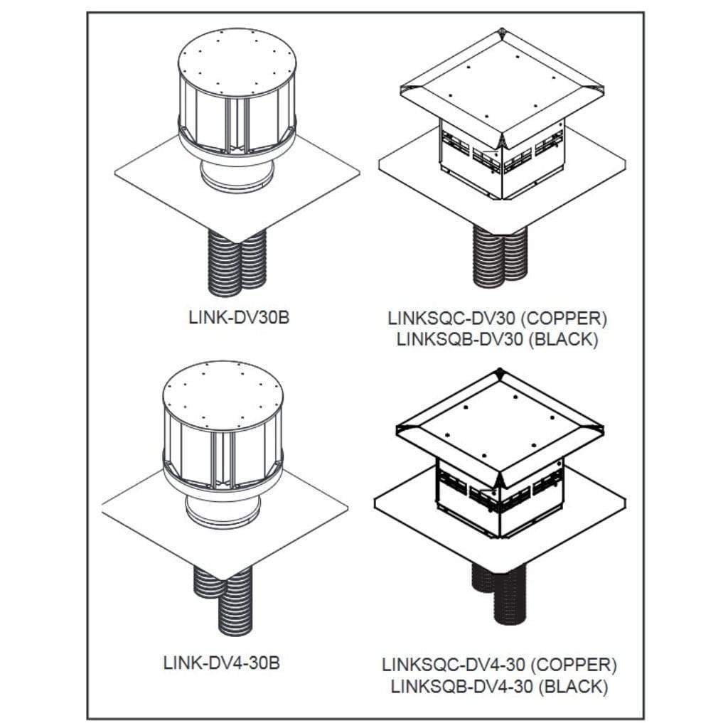 Majestic Direct Vent Insert Kit for Jasper, Ruby and Trilliant Gas Fireplace Inserts