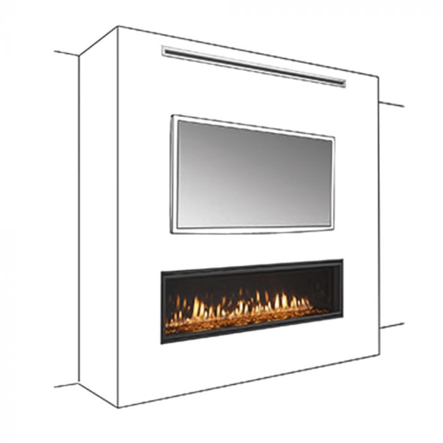 Majestic Ducted Vent Trim for Front Discharge Ducted Passive Heat Kit for 36" Echelon II Fireplace