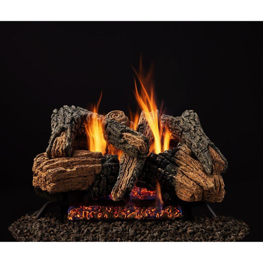 Majestic Duzy 3 18"/24" 6-Piece Refractory Cement Vented Gas Log Set