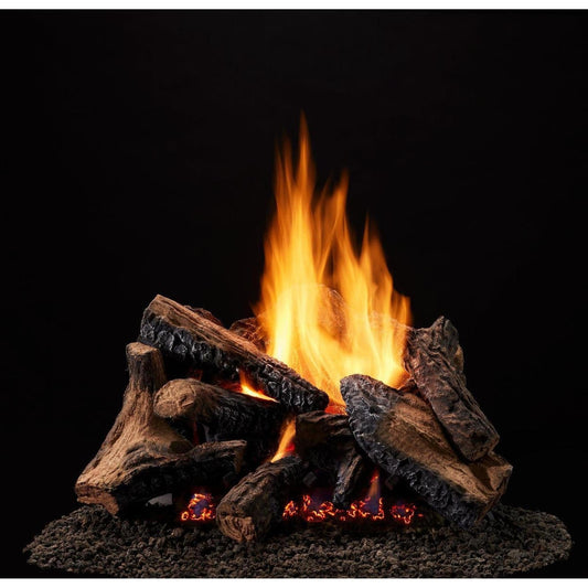 Majestic Duzy 5 18"/24" 8-Piece Fiber Ceramic Vented Gas Log Set