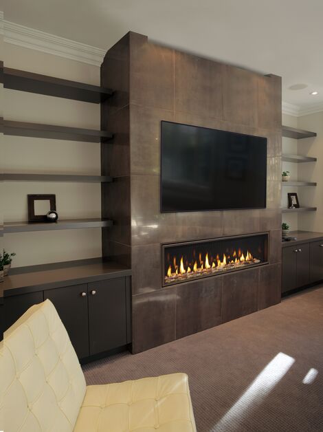 Majestic Echelon II 36" Linear Contemporary Direct Vent Natural Gas Fireplace With IntelliFire Touch Ignition System