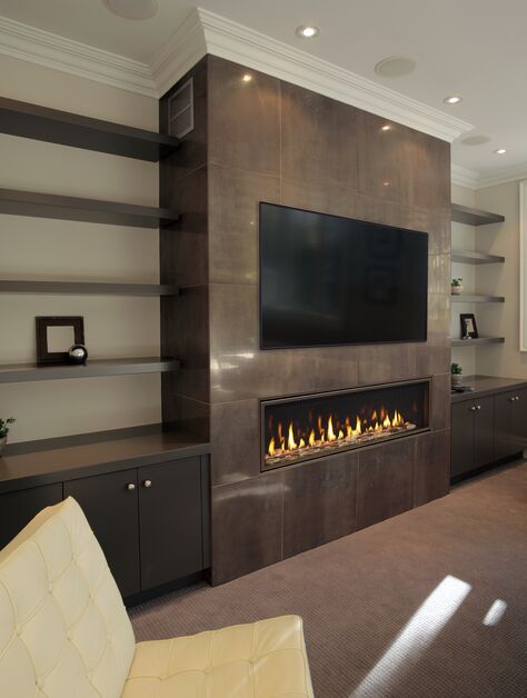 Majestic Echelon II 48" Linear Contemporary Direct Vent Natural Gas Fireplace With IntelliFire Touch Ignition System