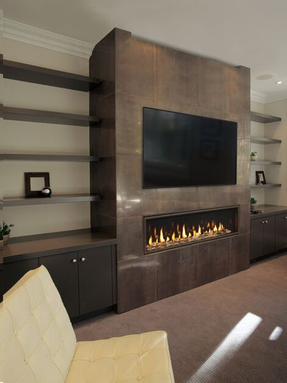 Majestic Echelon II 60" Linear Contemporary Direct Vent Natural Gas Fireplace With IntelliFire Touch Ignition System