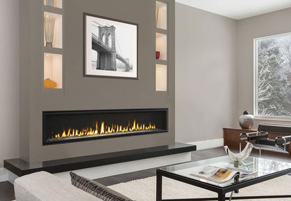 Majestic Echelon II 72" Linear Contemporary Direct Vent Natural Gas Fireplace With IntelliFire Touch Ignition System