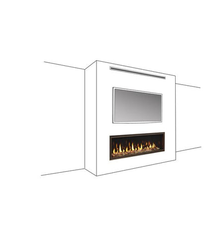 Majestic Echelon II See-Through 36" Linear Contemporary Direct Vent Natural Gas Fireplace With IntelliFire Touch Ignition System