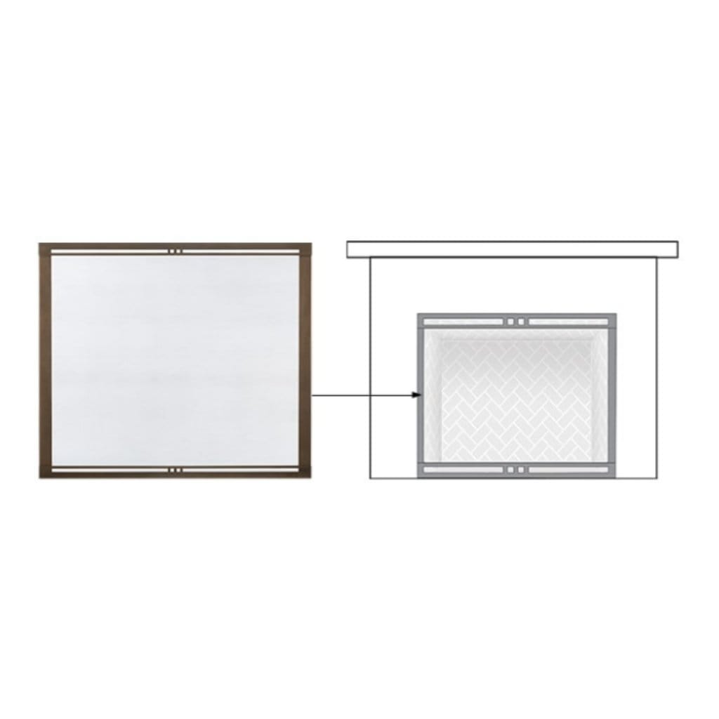 Majestic New Bronze Firescreen Front for Marquis II 42" Gas Fireplace