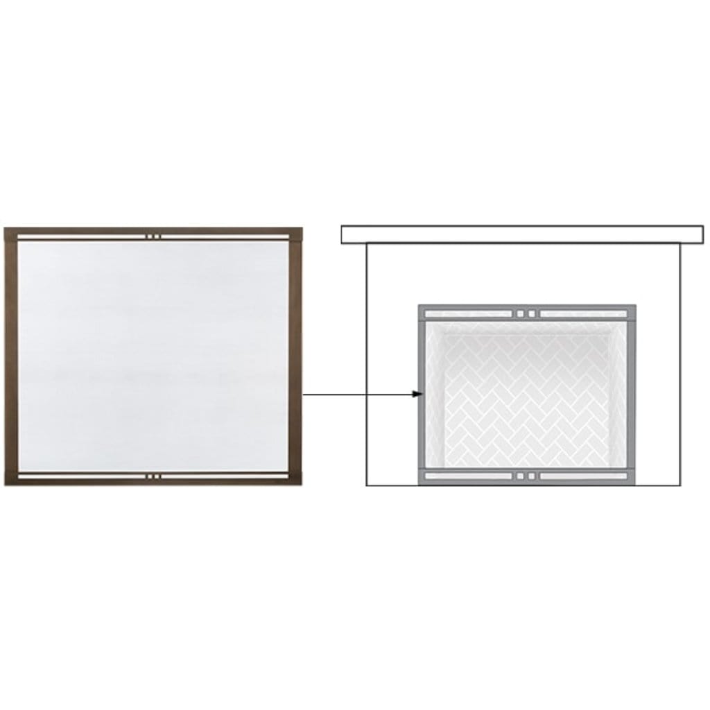 Majestic 2-Piece New Bronze Firescreen Fronts for Marquis II See-Through 42" Gas Fireplace