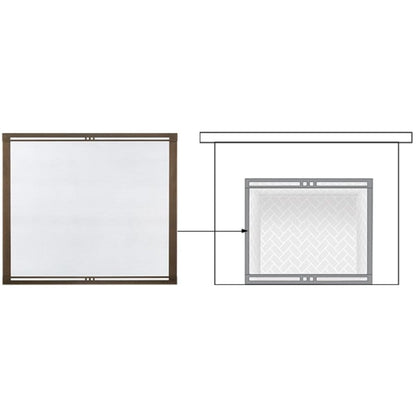 Majestic 2-Piece New Bronze Firescreen Fronts for Marquis II See-Through 42" Gas Fireplace