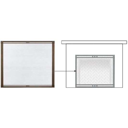 Majestic 2-Piece New Bronze Firescreen Fronts for Marquis II See-Through 42" Gas Fireplace