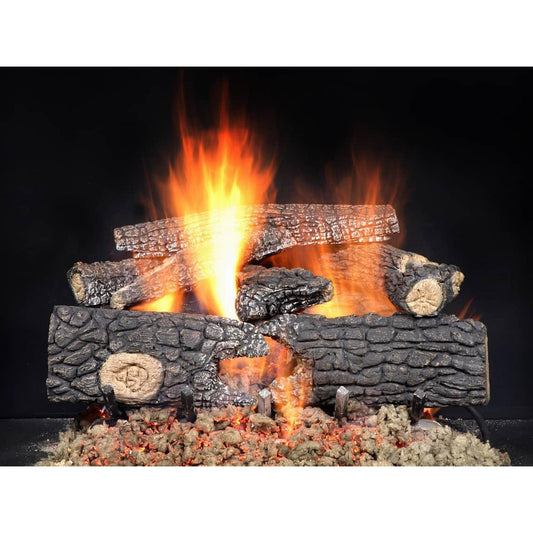 Majestic Fireside Realwood 18" 8-Piece Refractory Cement Vented Gas Log Set