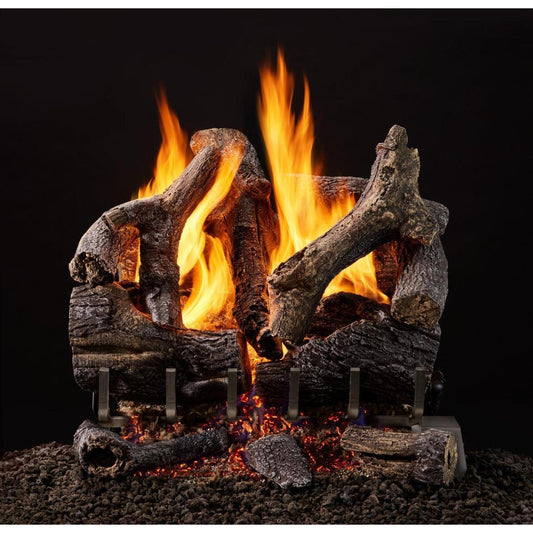 Majestic Grand Oak 18" 10-Piece 3-Tier Vented Gas Log Set