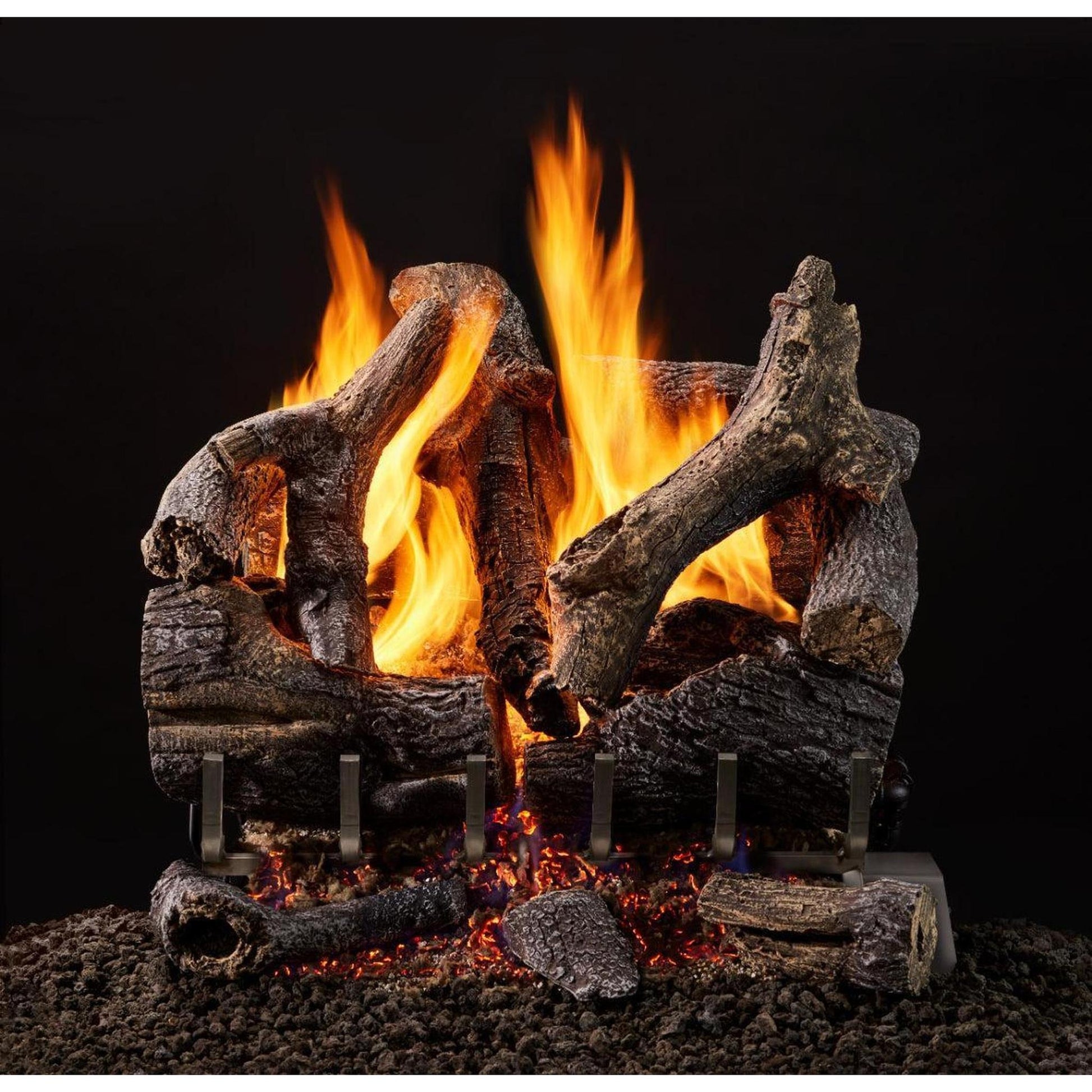 Majestic Grand Oak 30" 12-Piece 3-Tier Vented Gas Log Set