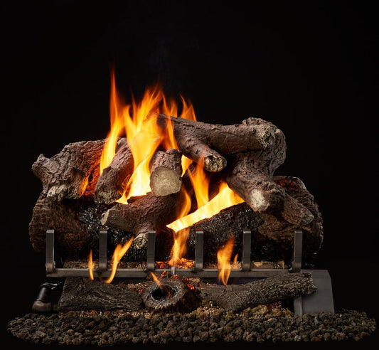 Majestic Heritage Oak 24" 12-Piece 2-Tier Vented Gas Log Set