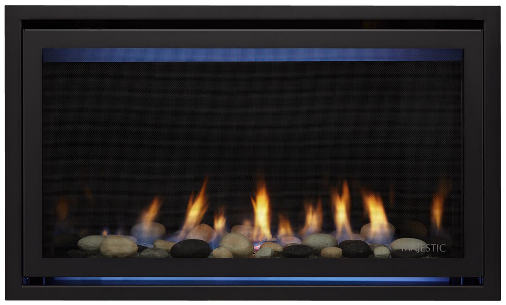 Majestic Jade 32" Linear Contemporary Direct Vent Natural Gas Fireplace With IntelliFire Touch Ignition System