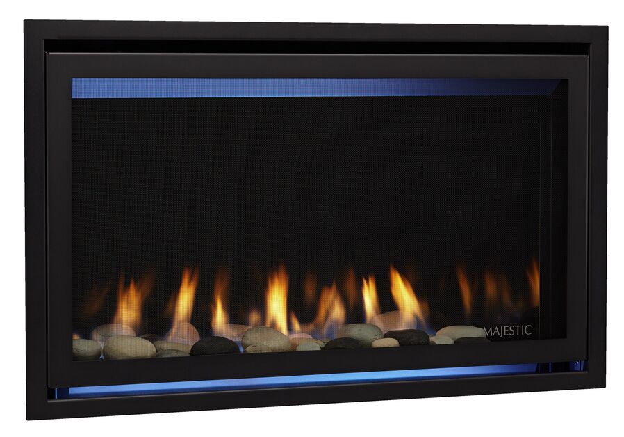 Majestic Jade 32" Linear Contemporary Direct Vent Natural Gas Fireplace With IntelliFire Touch Ignition System