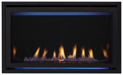 Majestic Jade 32" Linear Contemporary Direct Vent Natural Gas Fireplace With IntelliFire Touch Ignition System