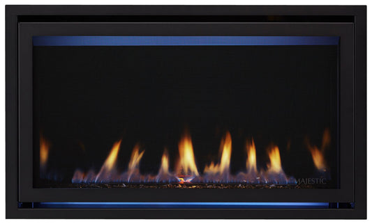 Majestic Jade 32" Linear Contemporary Direct Vent Natural Gas Fireplace With IntelliFire Touch Ignition System