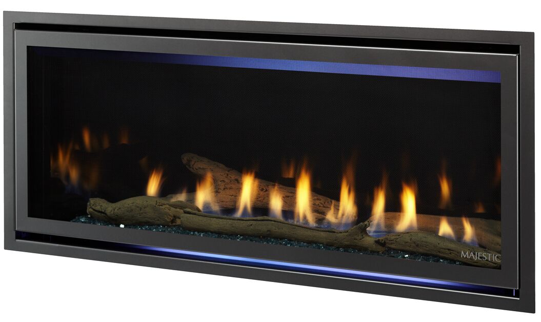 Majestic Jade 42" Linear Contemporary Direct Vent Natural Gas Fireplace With IntelliFire Touch Ignition System