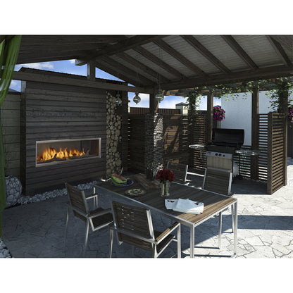 Majestic Lanai 48" Linear Contemporary Outdoor Vent Free Natural Gas Fireplace With IntelliFire Ignition System