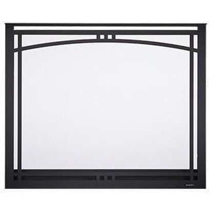 Majestic Manor 46" Black Arched Overlap Fit Front With ClearVue Mesh for Meridian Series 42" Gas Fireplaces