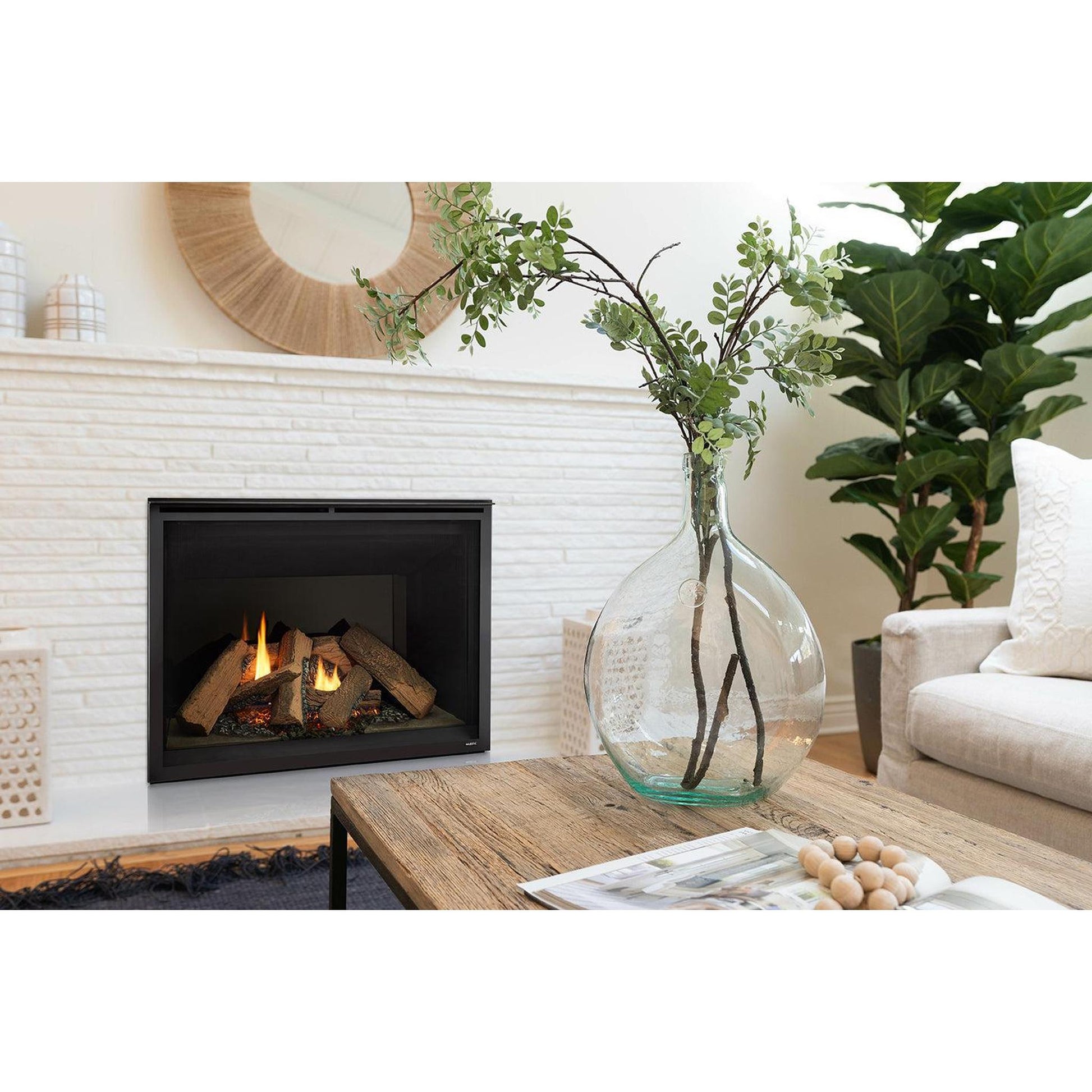 Majestic Meridian Platinum 36" Traditional Top/Rear Direct Vent Natural Gas Fireplace With IntelliFire Touch ignition System