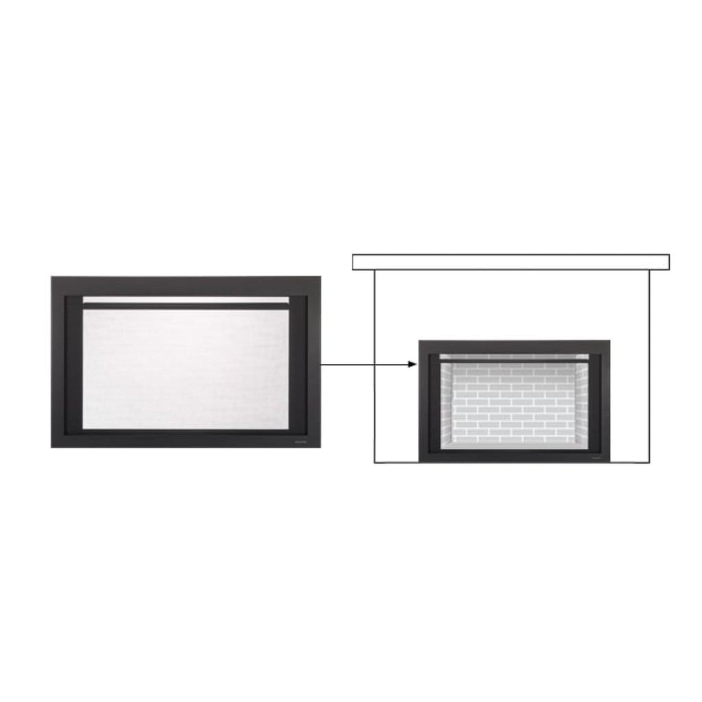 Majestic New Bronze Clean Screen Front for Jasper, Ruby and Trilliant 35" Gas Fireplace Inserts
