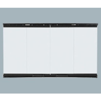 Majestic Original Bi-Fold Glass Doors With Black Trim for Royalton and Reveal 42" Fireplaces
