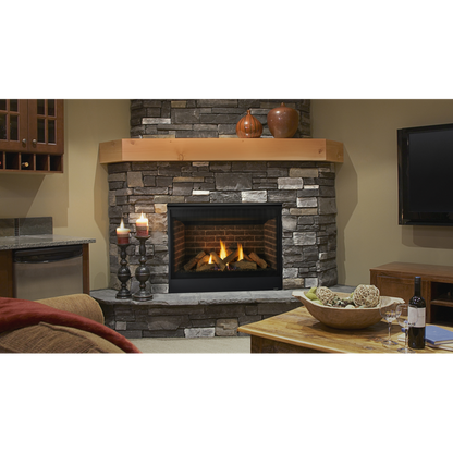 Majestic Quartz 32" Traditional Top/Rear Direct Vent Propane Gas Fireplace With IntelliFire Touch Ignition System