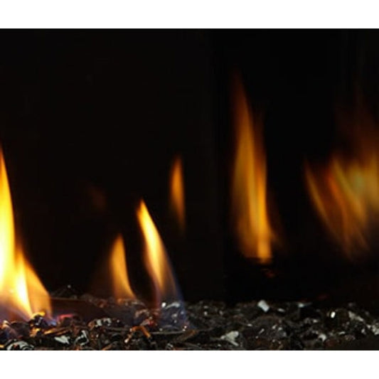 Majestic Reflective Black Glass Interior Panels for Pier Gas Fireplace