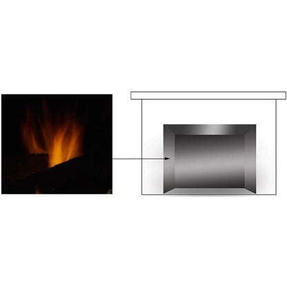 Majestic Reflective Black Glass Interior Panels for Quartz 32" Gas Fireplace