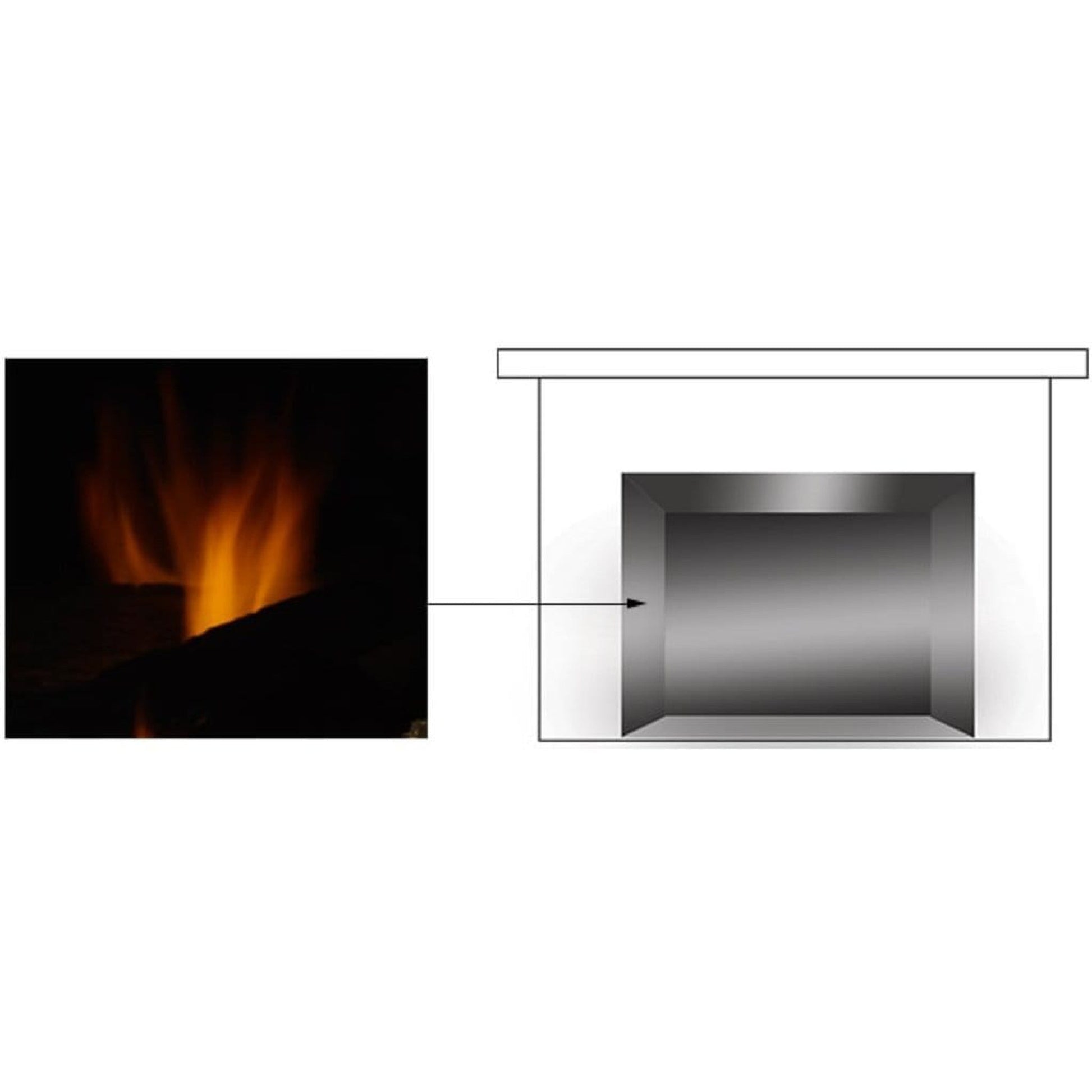 Majestic Reflective Black Glass Walls for Marquis II 42" Gas Fireplace