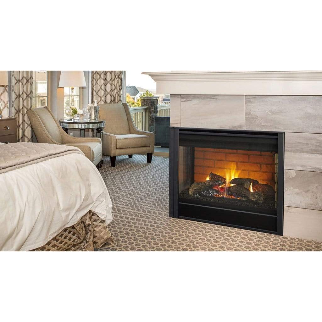 Majestic Right Corner 36" Traditional Direct Vent Natural Gas Fireplace With IntelliFire Touch Ignition System