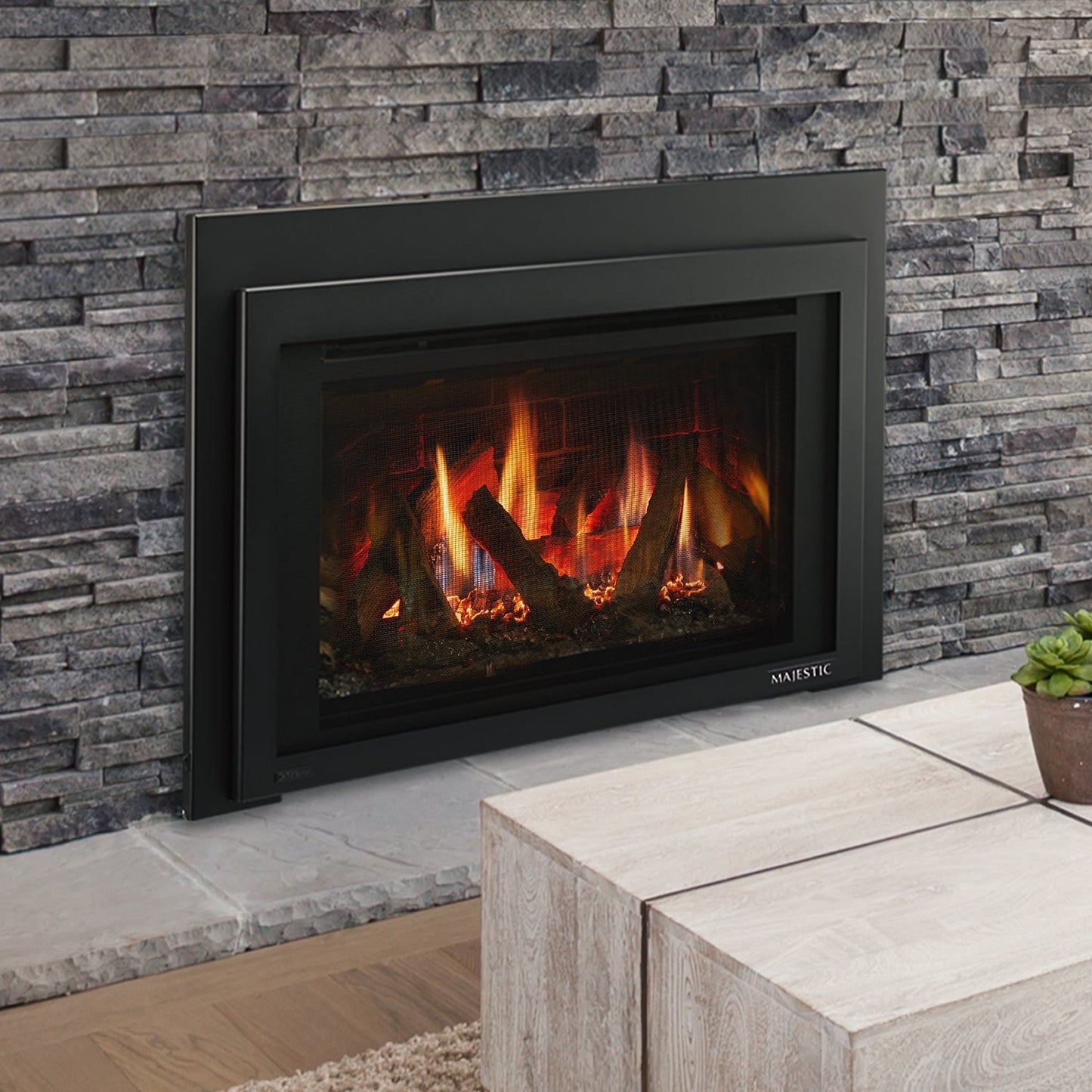 Majestic Ruby 25" Traditional Direct Vent Propane Gas Fireplace Insert With IntelliFire Touch Ignition System