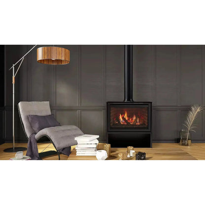 Majestic Ruby 30" Traditional Direct Vent Freestanding Propane Gas Fireplace With Steel Cabinet and IntelliFire Touch Ignition System