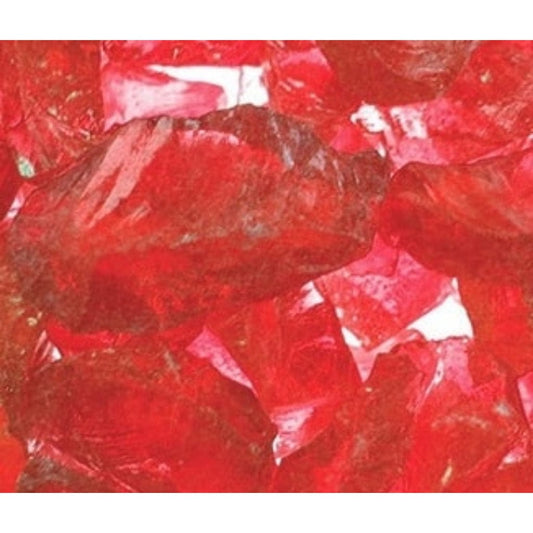 Majestic Scarlet Reflective Crushed Glass Media for Pier and See-Through Multi-Sided Gas Fireplaces