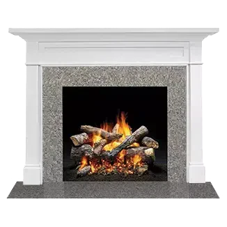 Majestic Signature Series Roxborough A 44" Primed MDF Traditional Style Flush Wood Fireplace Mantel With Custom New Gray Stain Color