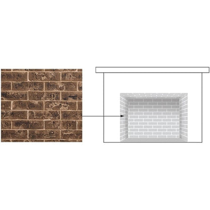 Majestic Tavern Brown Brick Interior Panels for Quartz 36" Gas Fireplace