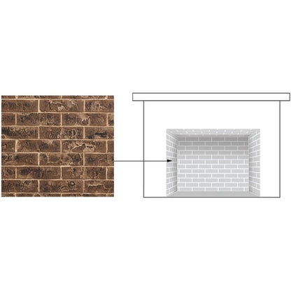 Majestic Tavern Brown Traditional Brick Interior Panels for Ruby 25" Fireplace Insert