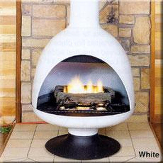 Malm Fire Drum 3 32" Freestanding B-Vent Propane Gas Fireplace With RAL 9005 49/82830 Powder Coat Finish