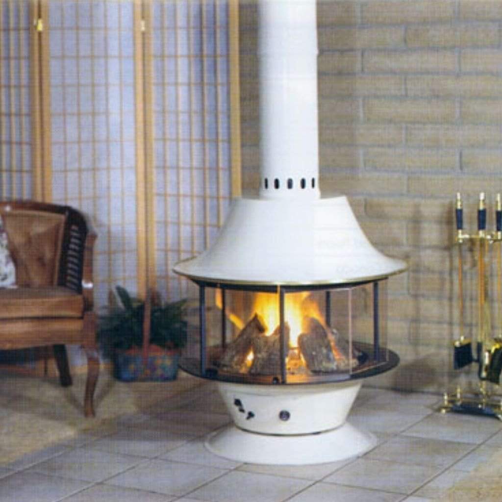 Malm Spin-A-Fire 32" Freestanding Propane Gas Fireplace With Remote Control and RAL 1000 49/15200 Powder Coat Top and Base