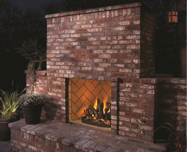 Mason-Lite 24" Linear Vent Free Gas Fireplace With Burner Through