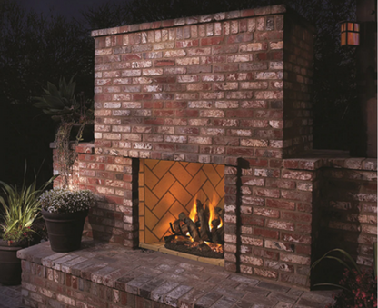 Mason-Lite 24" Linear Vent Free Gas Fireplace With Burner Through