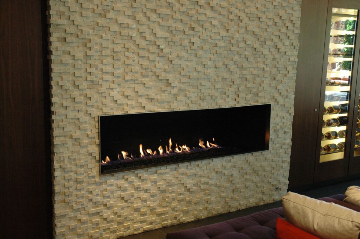 Mason-Lite 84" Linear Gas Fireplace - 12" B-Vent
